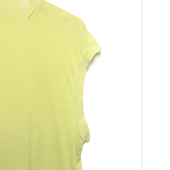 The Great Square Tee Shirt Boxy Cropped Crew Neck Lime Zest Green Yellow Size L - Picture 5 of 8
